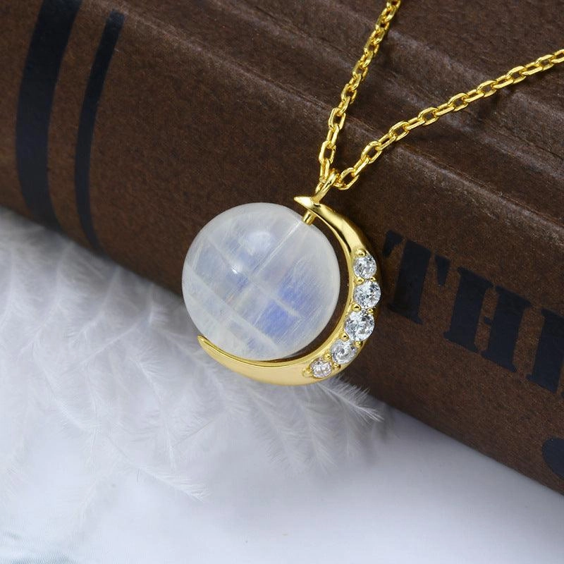 Maiden Moonlight Stone Moon Necklace