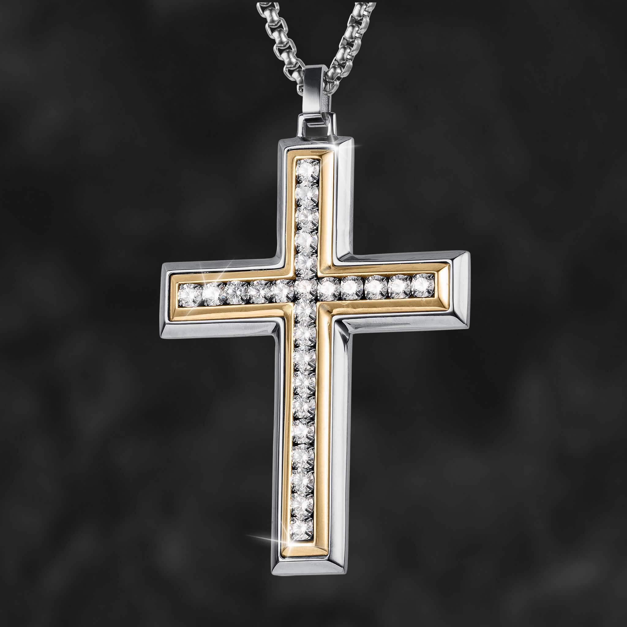 Majestic Trinity Cross Pendant