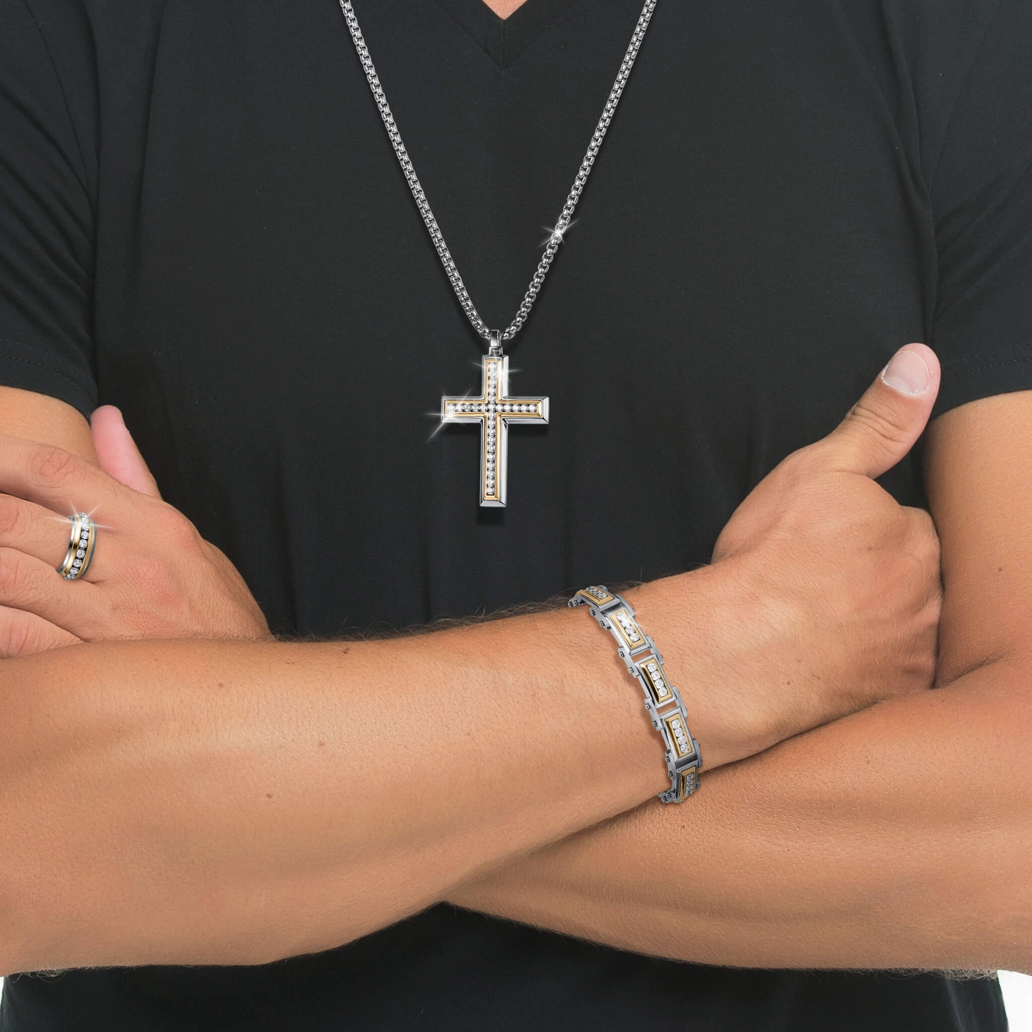 Majestic Trinity Cross Pendant