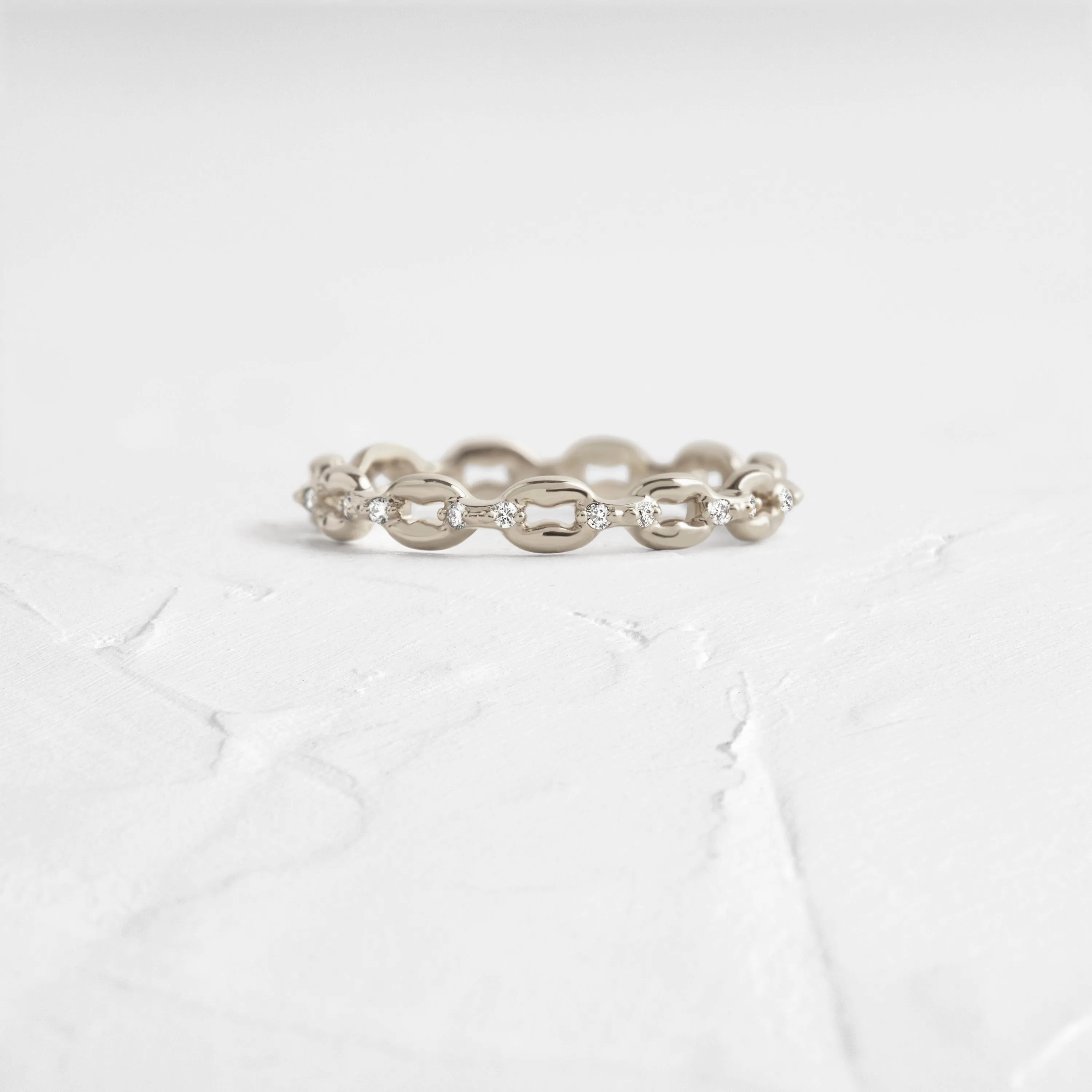 Mariner Chain Ring with Diamonds - In Stock