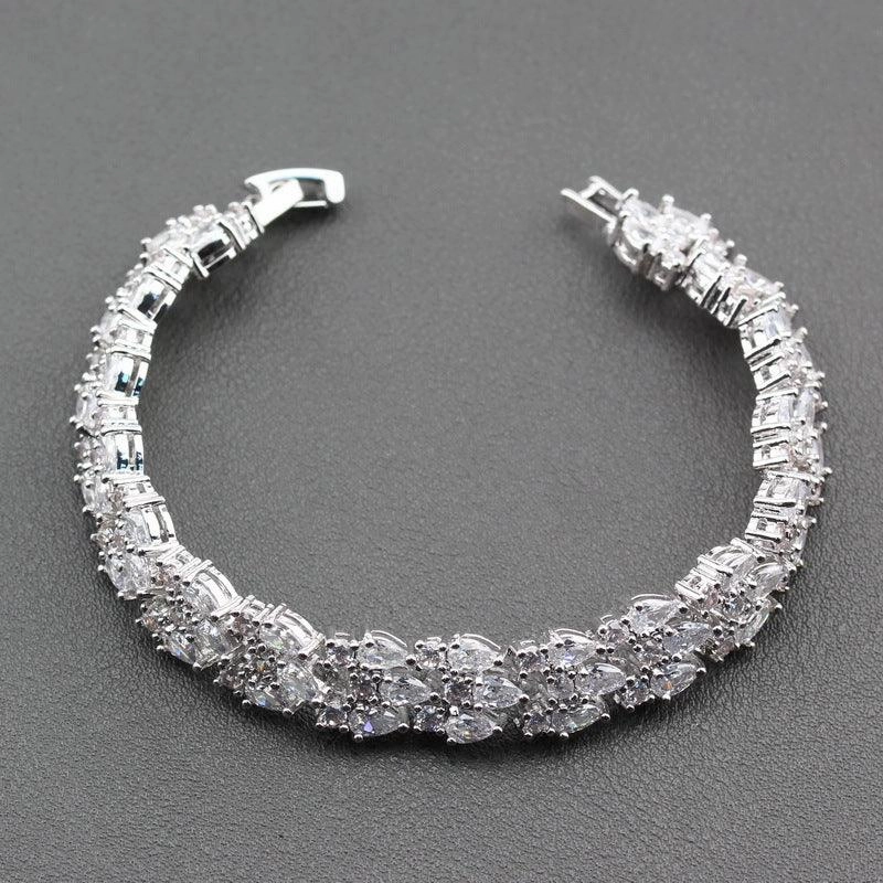 Mark Wedding Jewelry White Cubic Zirconia Luxury Bracelet