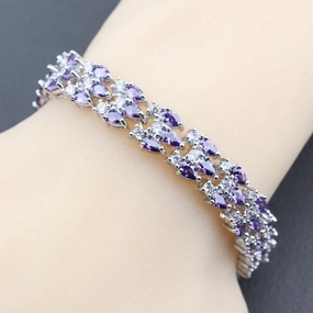 Mark Wedding Jewelry White Cubic Zirconia Luxury Bracelet 