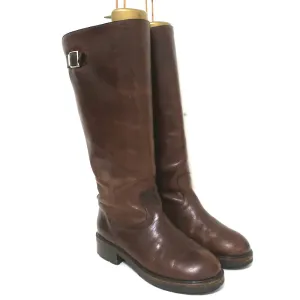 Marni Knöchelhohe Stiefel Braunes Leder Größe 37