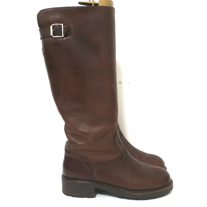 Marni Knöchelhohe Stiefel Braunes Leder Größe 37