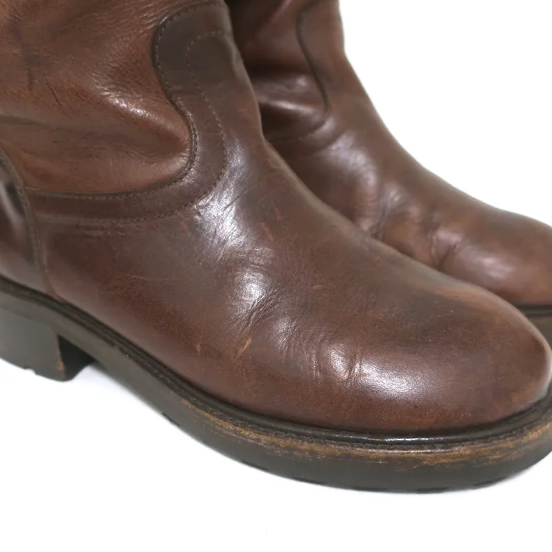 Marni Knöchelhohe Stiefel Braunes Leder Größe 37