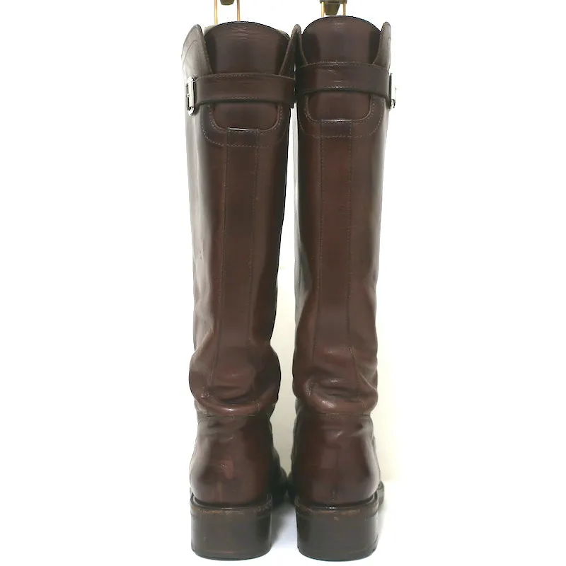 Marni Knöchelhohe Stiefel Braunes Leder Größe 37