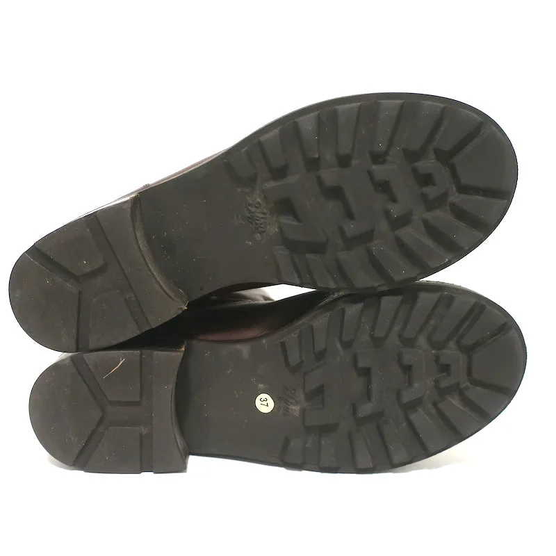 Marni Knöchelhohe Stiefel Braunes Leder Größe 37