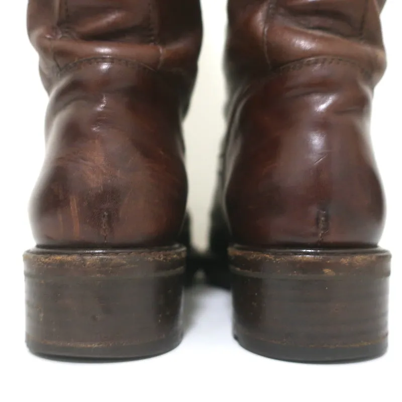 Marni Knöchelhohe Stiefel Braunes Leder Größe 37