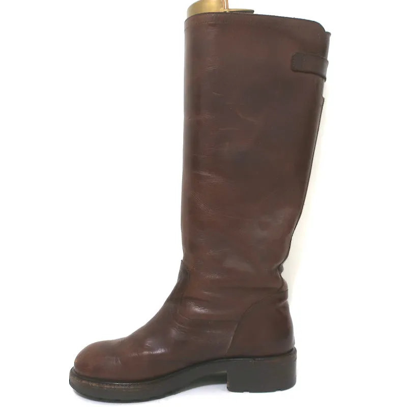 Marni Knöchelhohe Stiefel Braunes Leder Größe 37