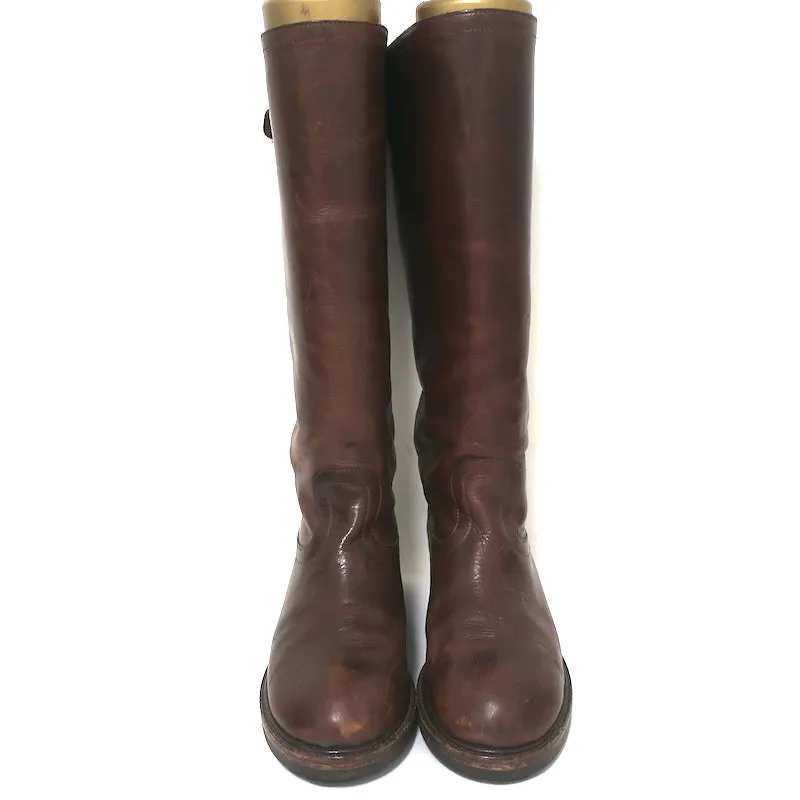 Marni Knöchelhohe Stiefel Braunes Leder Größe 37