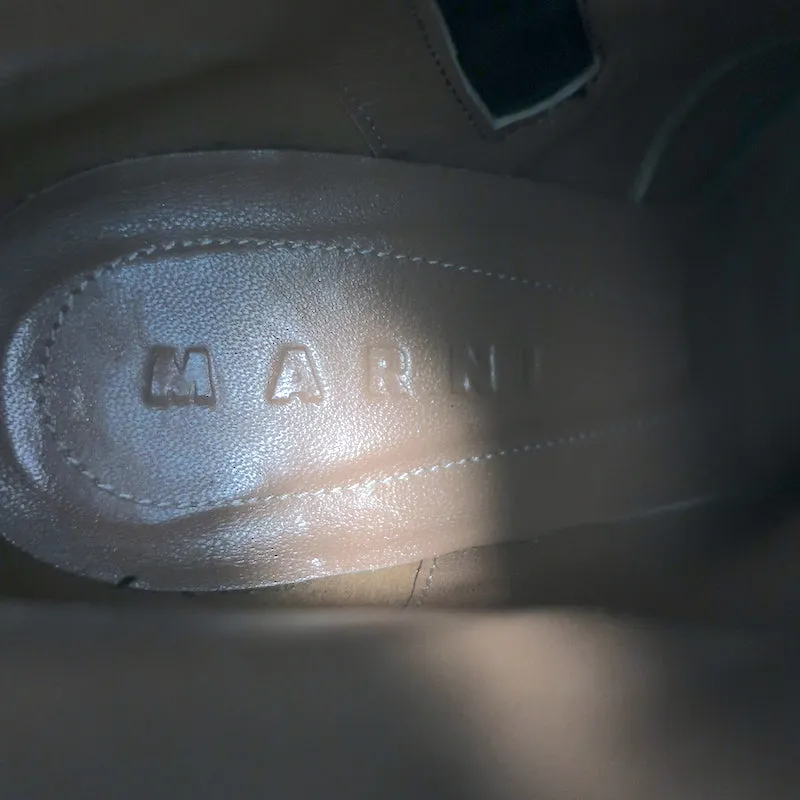 Marni Stiefeletten mit Ausschnitt-Absatz Schwarz Leder Größe 38