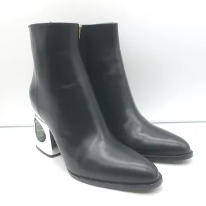 Marni Stiefeletten mit Ausschnitt-Absatz Schwarz Leder Größe 38