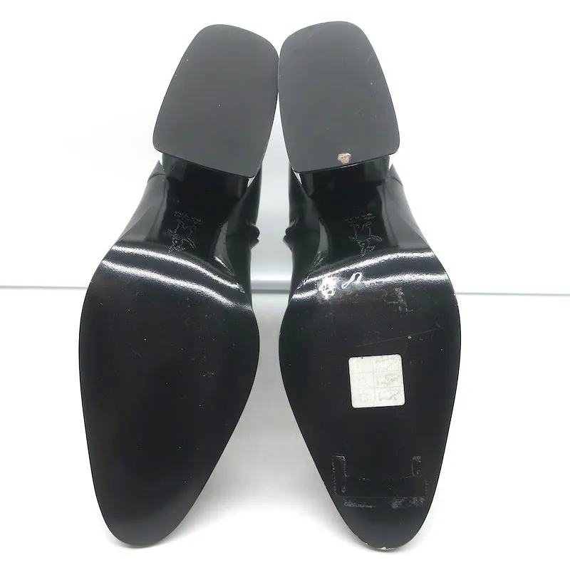 Marni Stiefeletten mit Ausschnitt-Absatz Schwarz Leder Größe 38