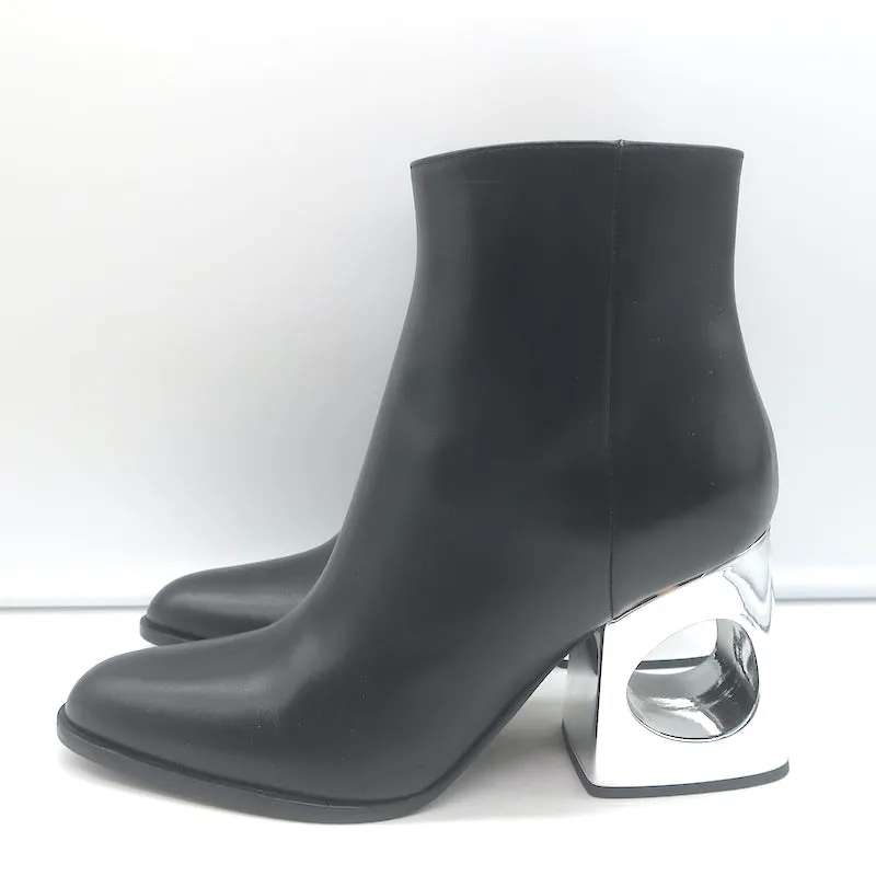 Marni Stiefeletten mit Ausschnitt-Absatz Schwarz Leder Größe 38