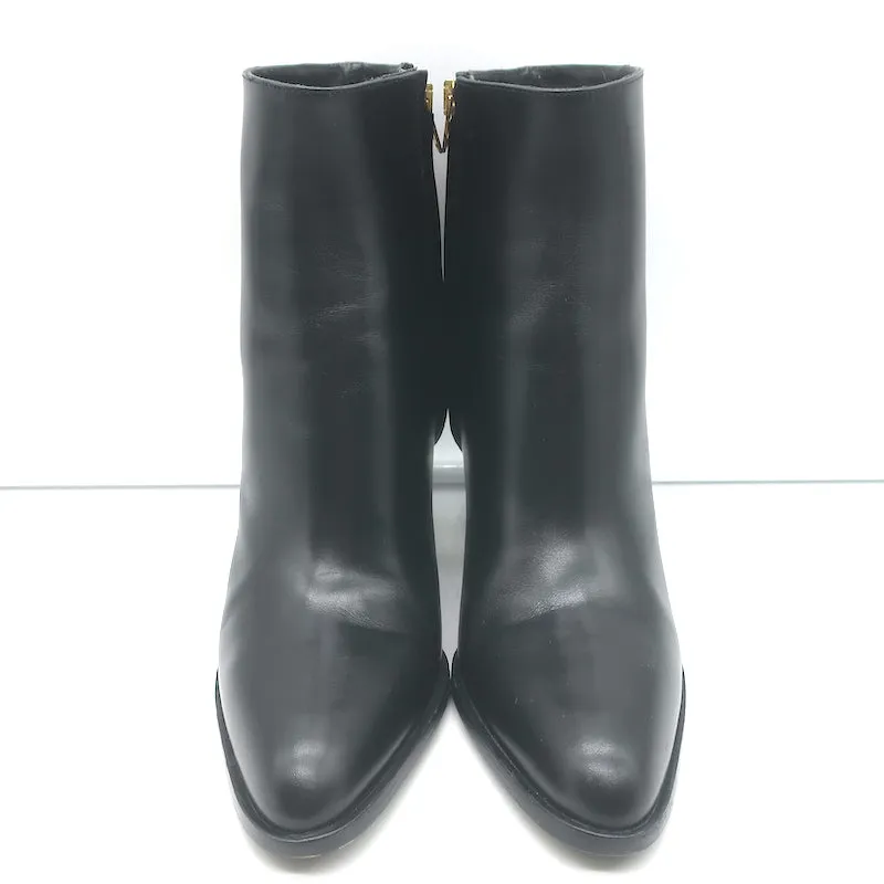 Marni Stiefeletten mit Ausschnitt-Absatz Schwarz Leder Größe 38