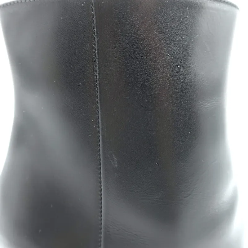 Marni Stiefeletten mit Ausschnitt-Absatz Schwarz Leder Größe 38