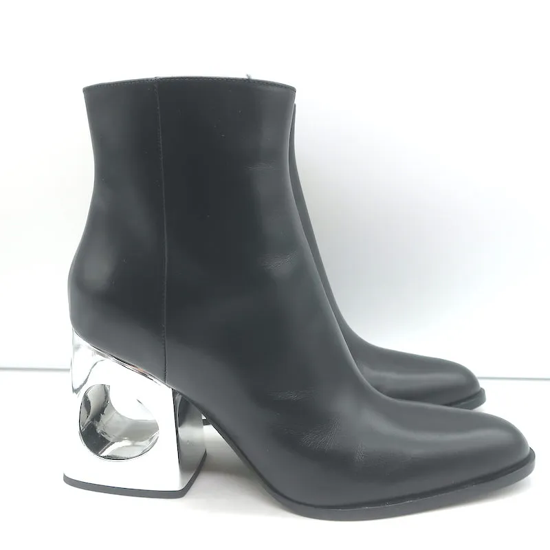 Marni Stiefeletten mit Ausschnitt-Absatz Schwarz Leder Größe 38