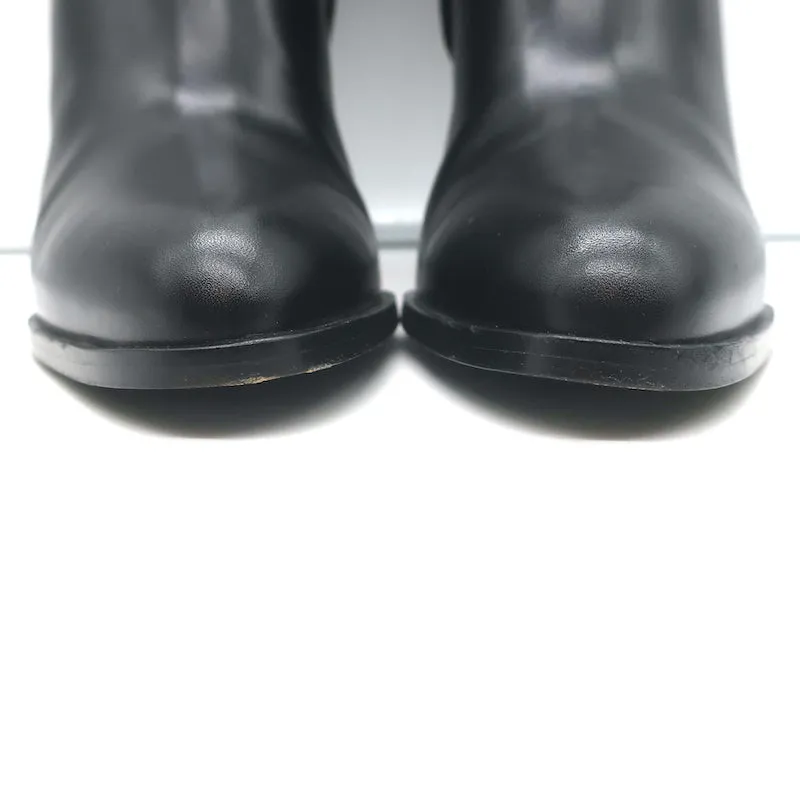 Marni Stiefeletten mit Ausschnitt-Absatz Schwarz Leder Größe 38
