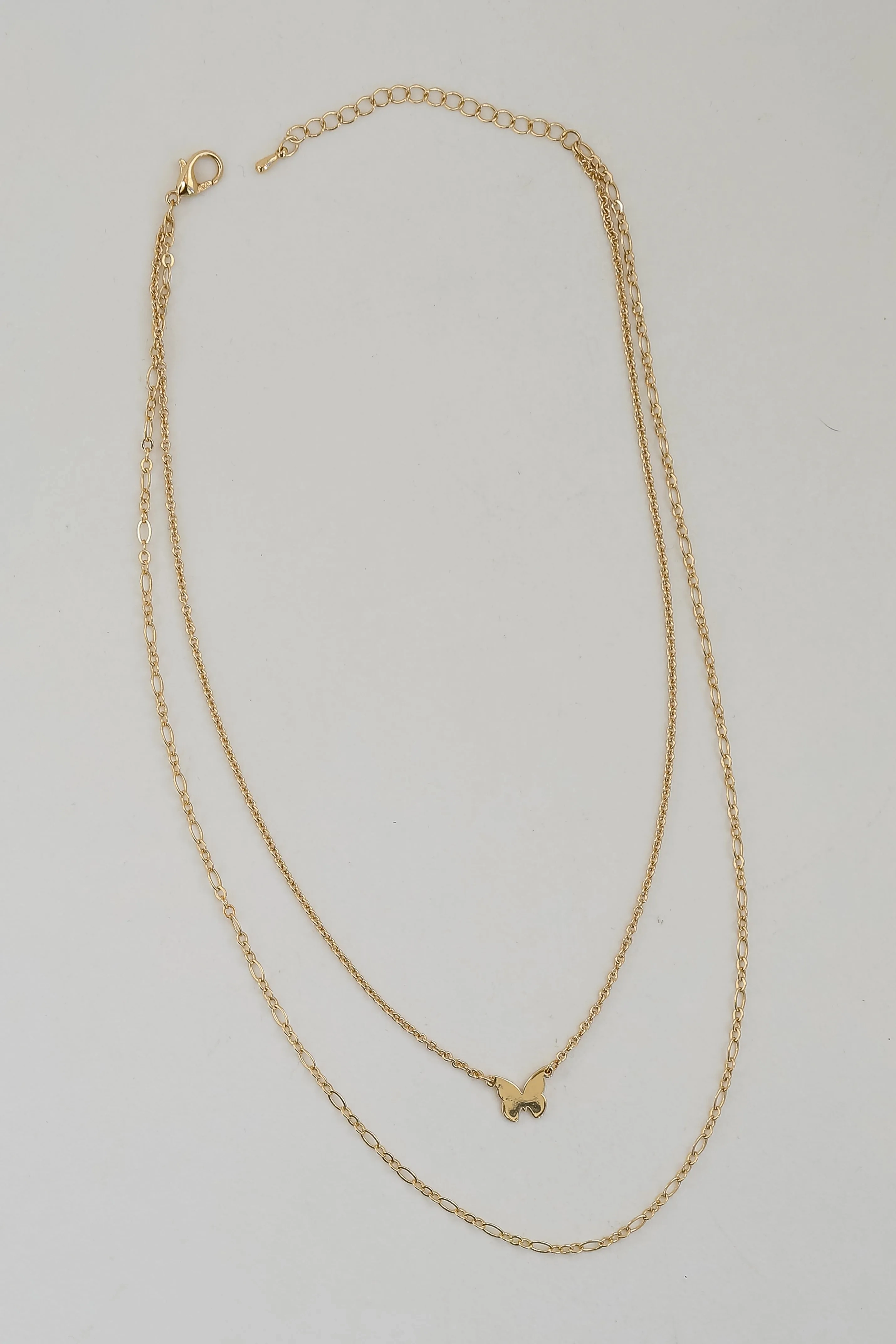 Mary Gold Butterfly Layered Necklace