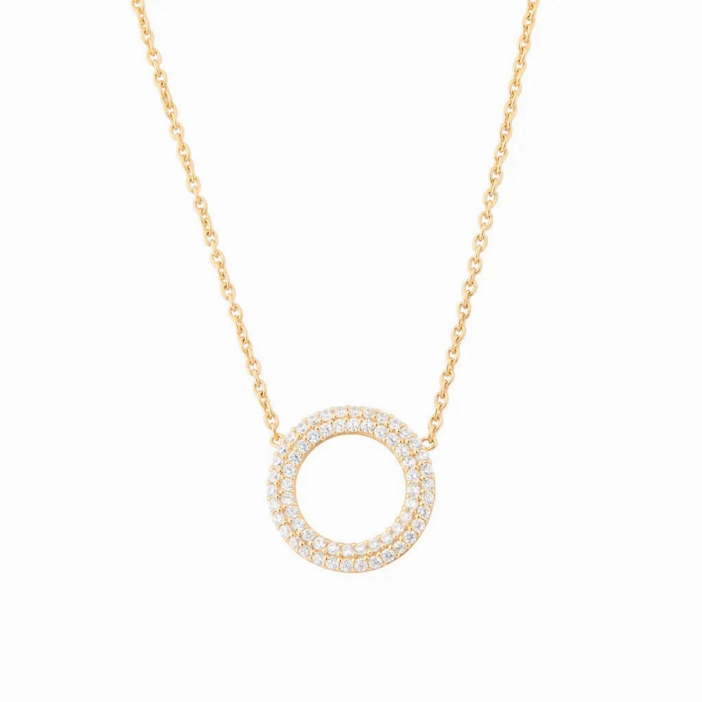 Matin 18K Gold Necklace w. 62 Diamonds