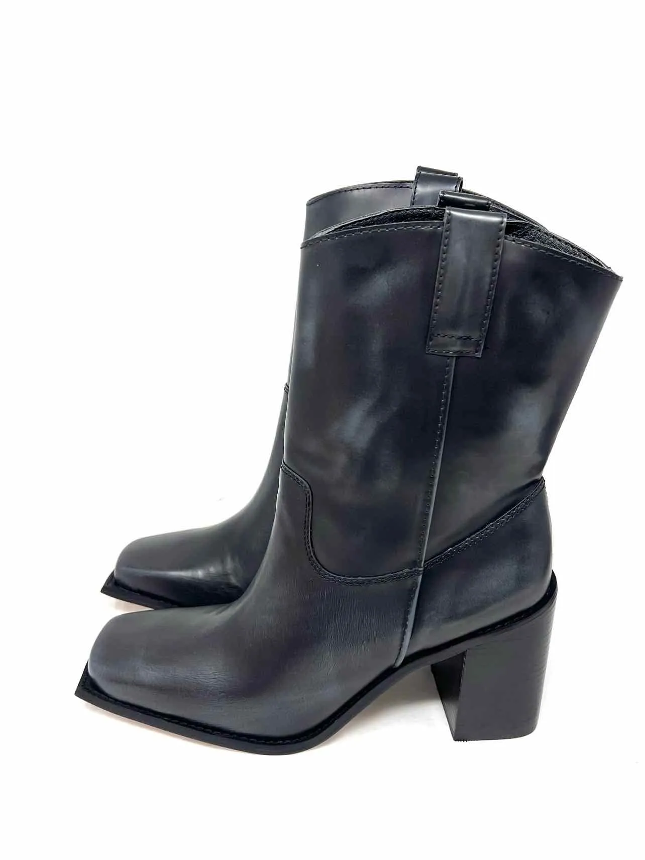 Matisse Größe 10 Schwarzes Vintage-Leder NEUE Schuhe Stiefel