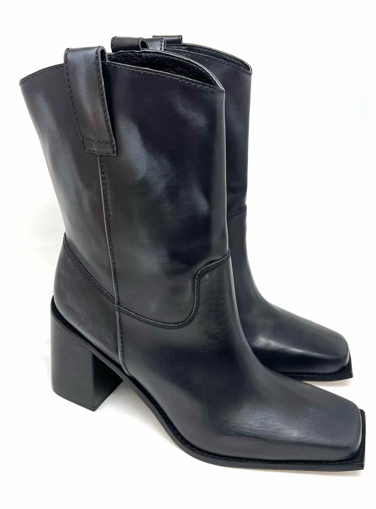 Matisse Größe 10 Schwarzes Vintage-Leder NEUE Schuhe Stiefel