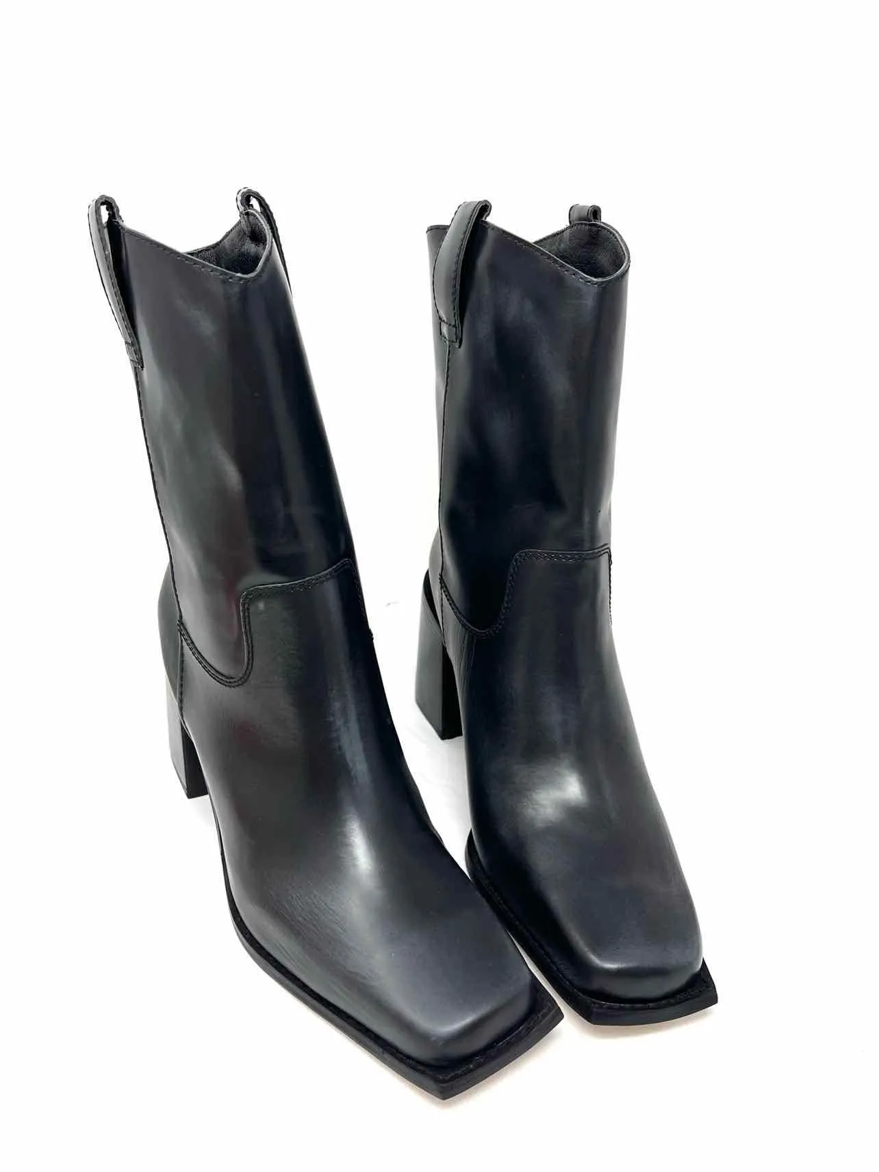 Matisse Größe 10 Schwarzes Vintage-Leder NEUE Schuhe Stiefel