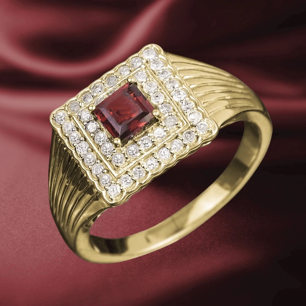 Maximo Diamond & Garnet Men's Ring