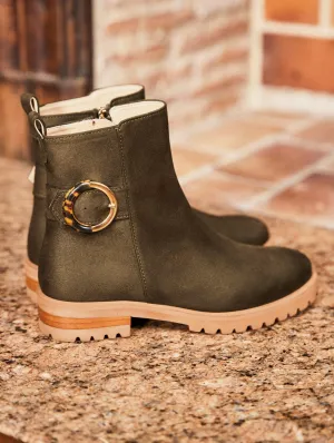 Maze Vegan Leder Schnallenstiefel | Khaki
