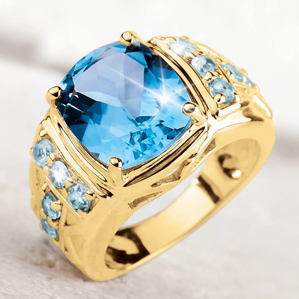 Mediterranean Blue Topaz Ring