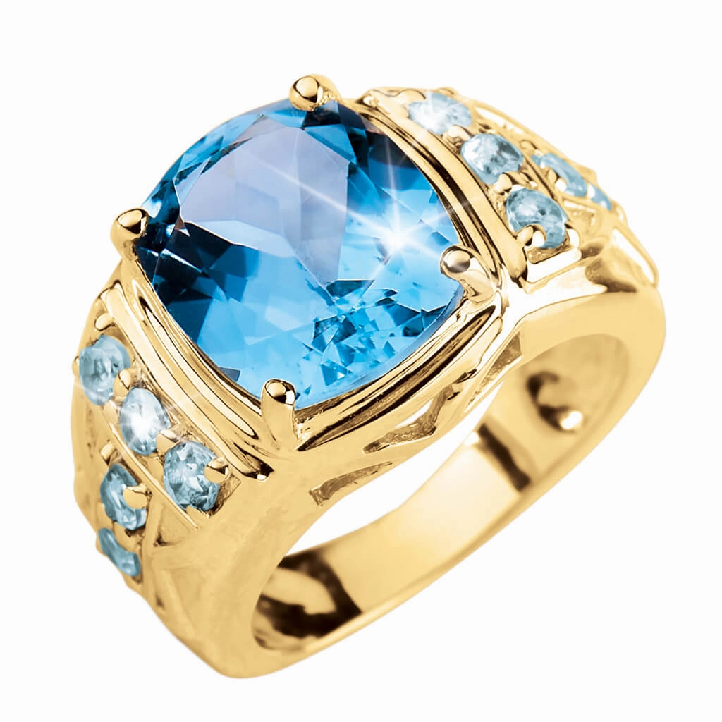 Mediterranean Blue Topaz Ring 