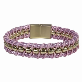 Melrose Pink Leather Bracelet hand-chain-bracelet  
