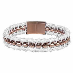 Melrose White Leather Bracelet hand-chain-bracelet  
