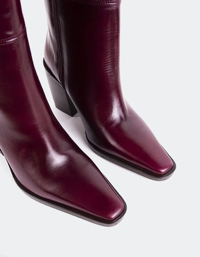 Melville Burgunder Leder