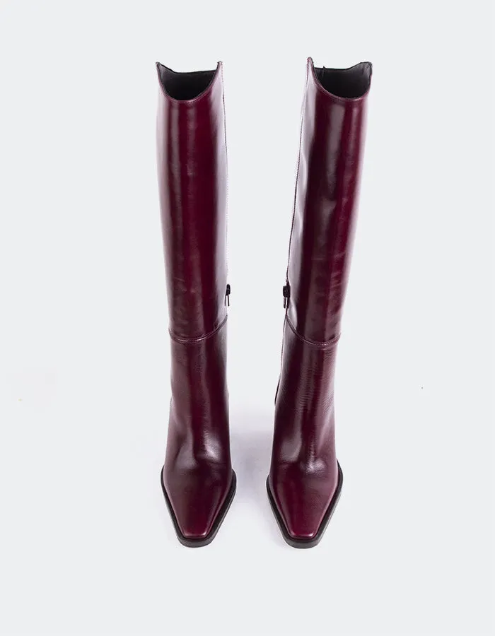 Melville Burgunder Leder