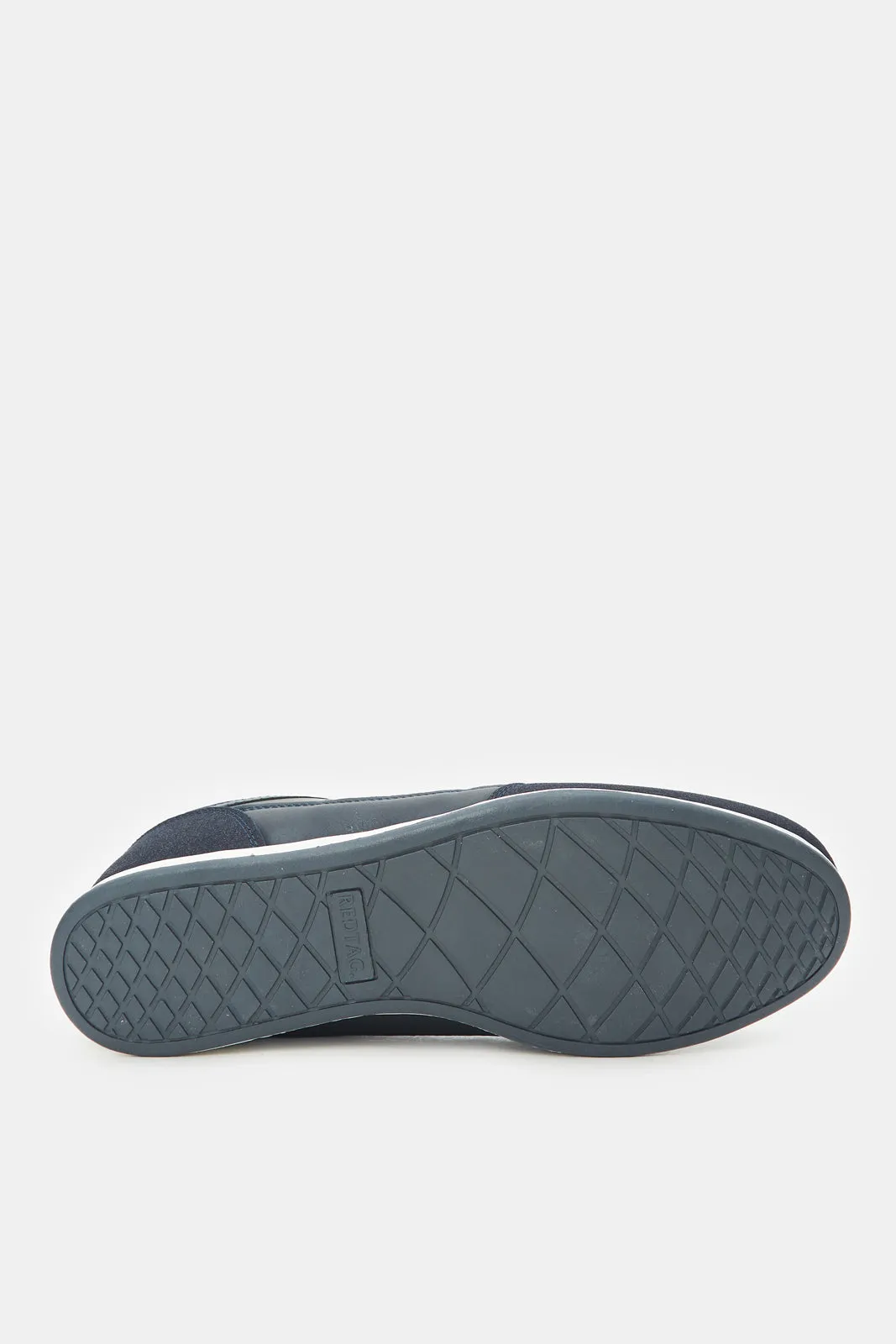 Herren Navy Material Block Sneakers