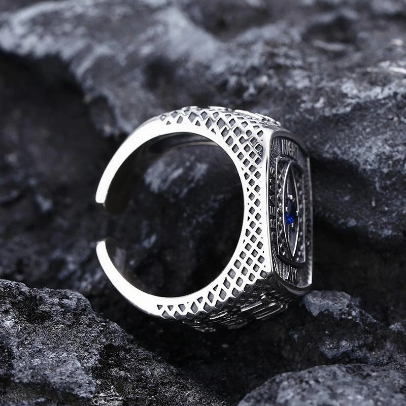 Men's 925 Sterling Silver Eye Ring