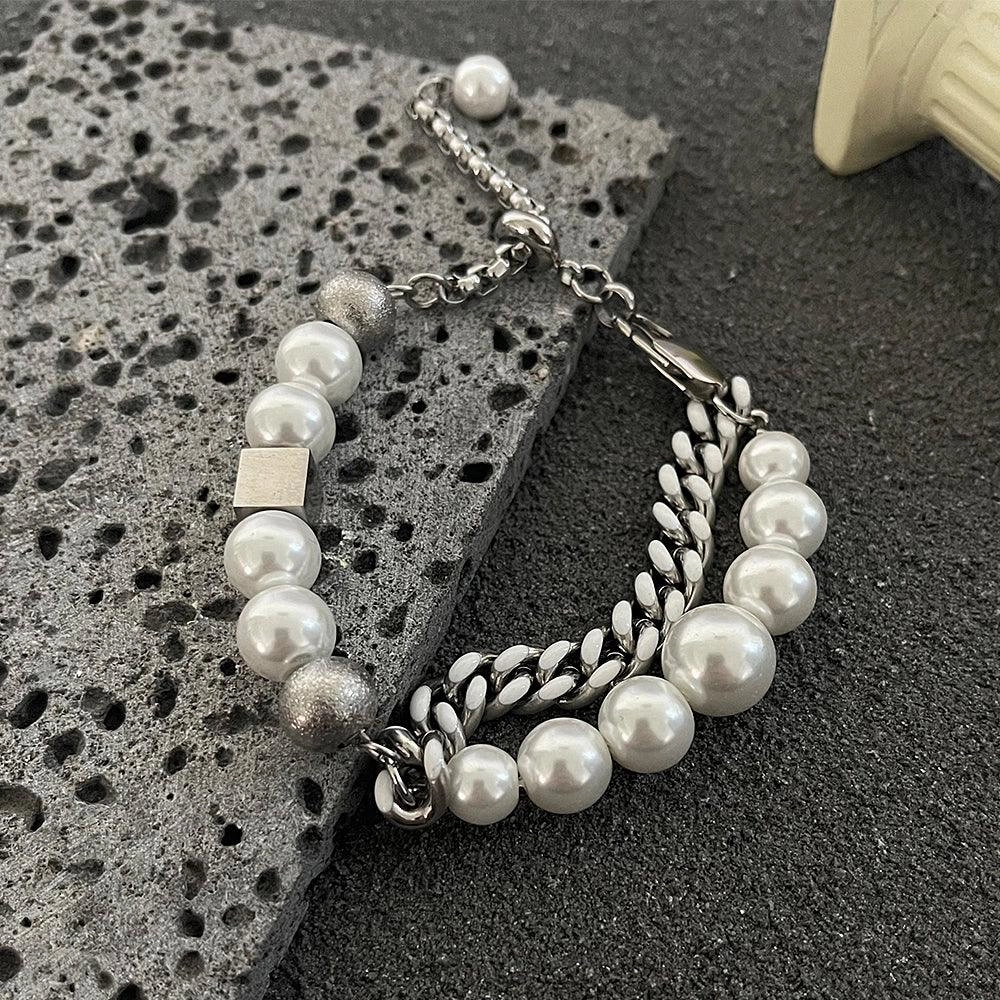 Men's And Women's Pearl Cuba Double Bracelet