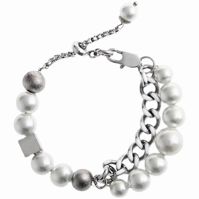 Men's And Women's Pearl Cuba Double Bracelet