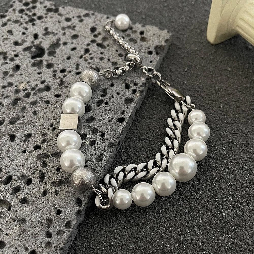 Men's And Women's Pearl Cuba Double Bracelet