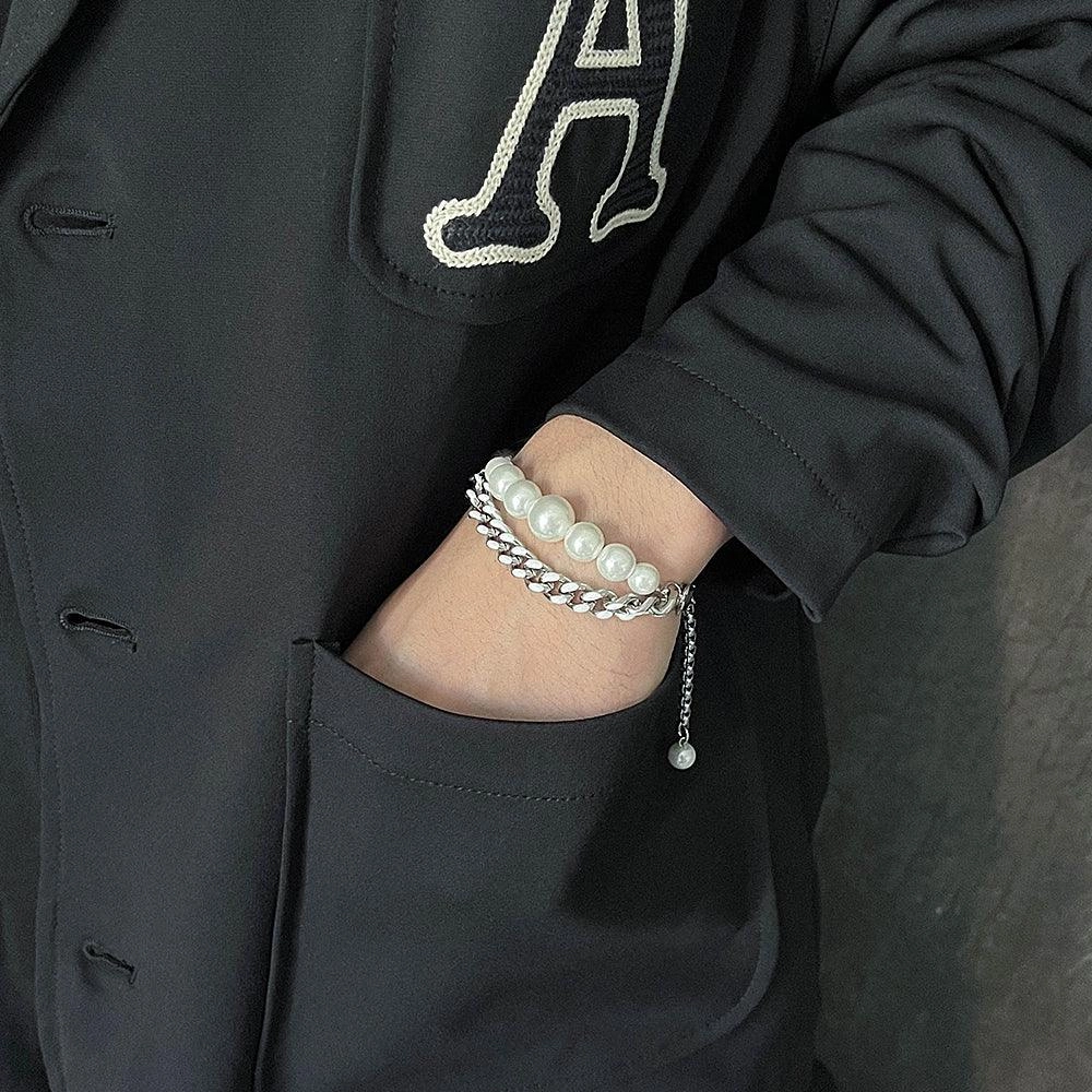 Men's And Women's Pearl Cuba Double Bracelet 