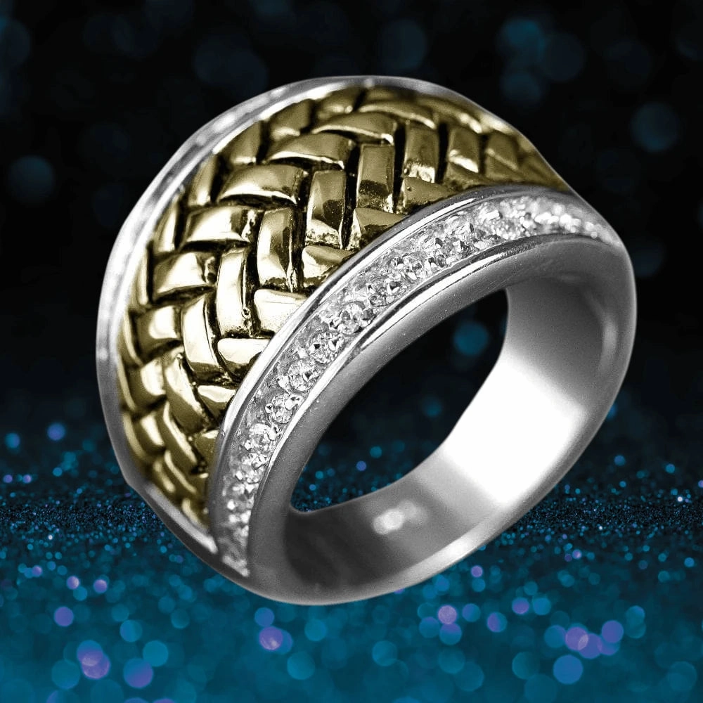 Men's Basket Weave Ring