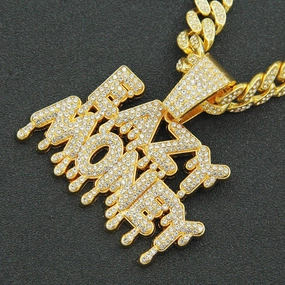 Men's Creative Splicing Letter Pendant Necklace 