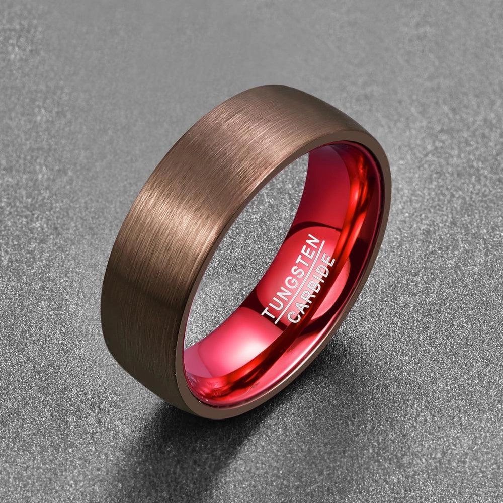 Men's Fashion Simple Electroplated Tungsten Steel Ring