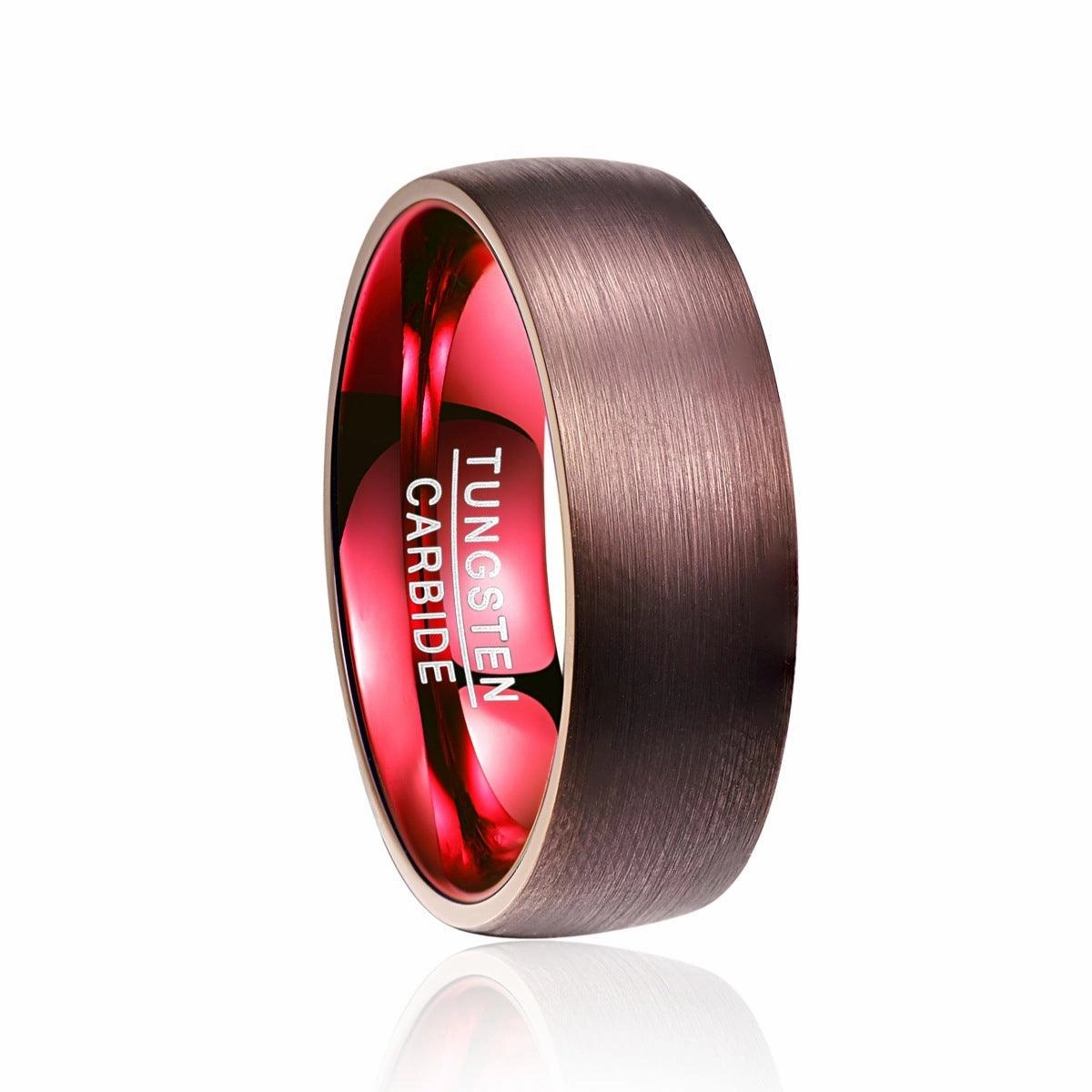 Men's Fashion Simple Electroplated Tungsten Steel Ring