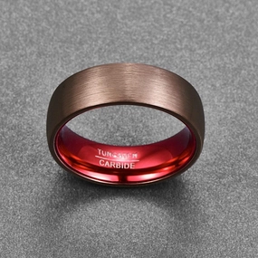 Men's Fashion Simple Electroplated Tungsten Steel Ring 