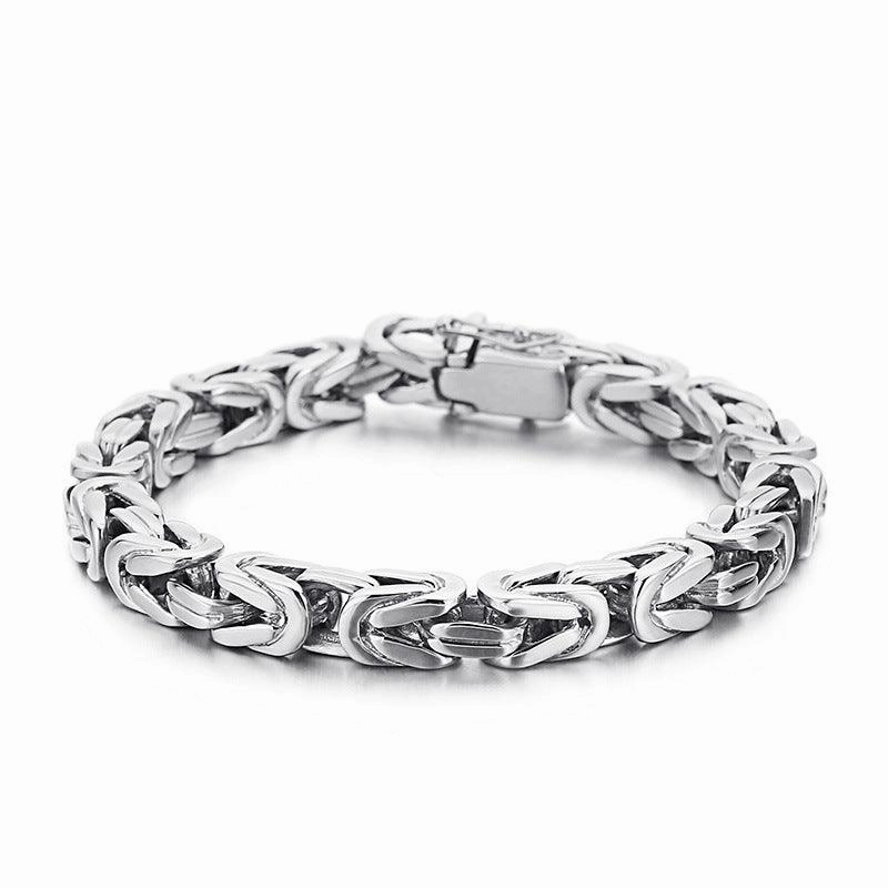 Men's Fashion Stainless Steel Square Chain Bracelet