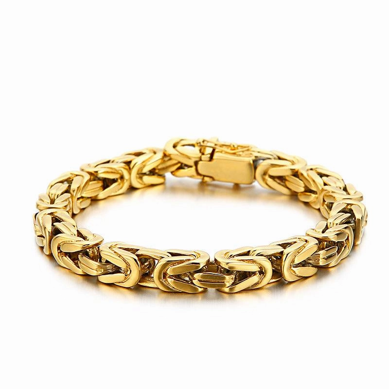 Men's Fashion Stainless Steel Square Chain Bracelet