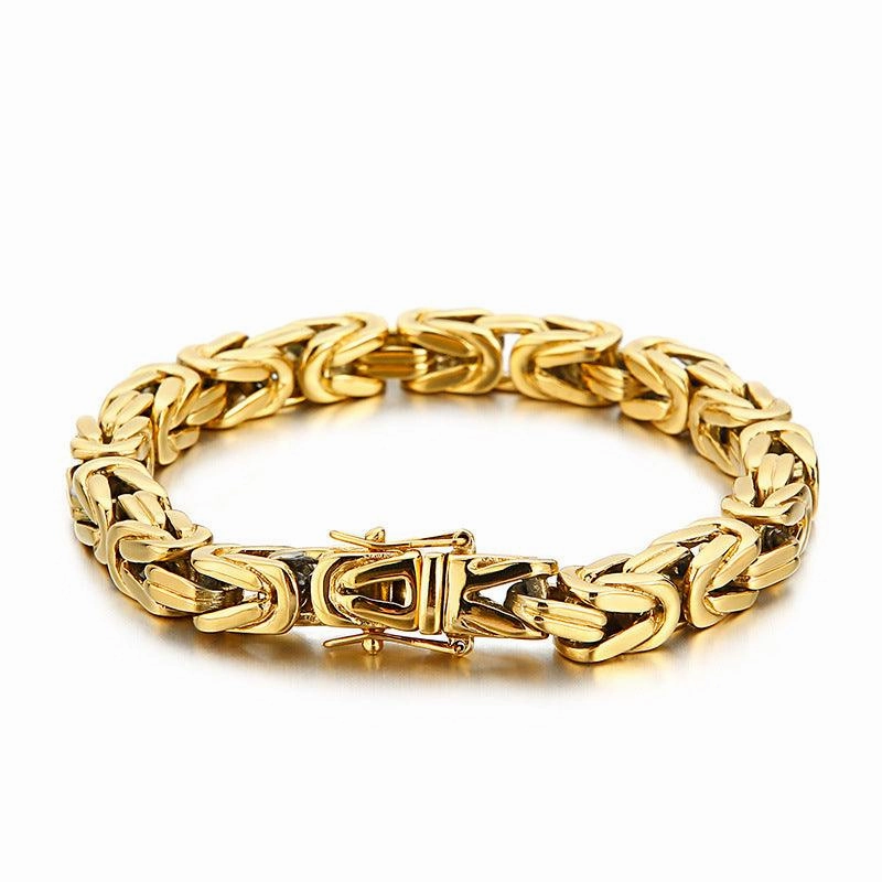 Men's Fashion Stainless Steel Square Chain Bracelet