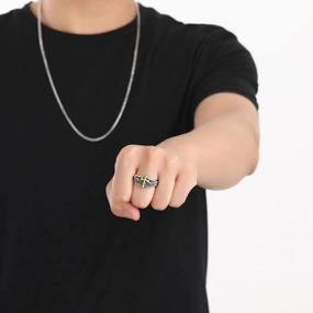 Men's Fashion Vintage Cross Wings Ring 